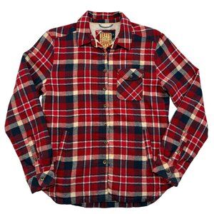 Jetty Plaid Flannel Sherpa Lined Shacket Jacket Pockets Outdoor Cabincore Size M